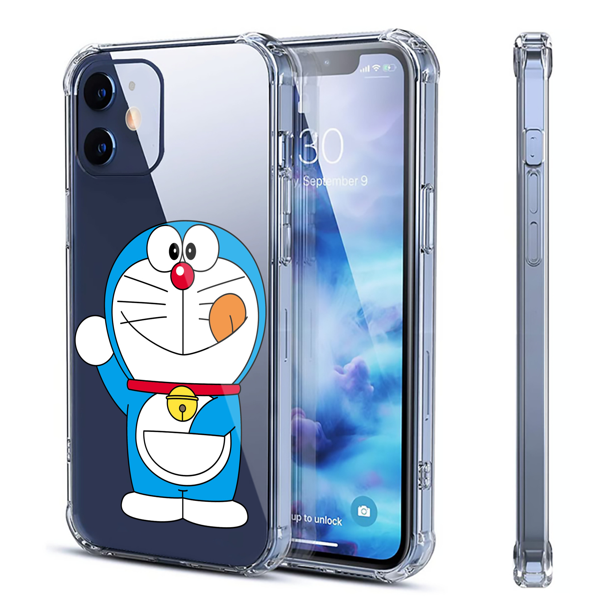 （画像用） ドラえもん Doraemon 【iPhone 12シリーズ対応】透明スマホケース（クリアソフトケース）